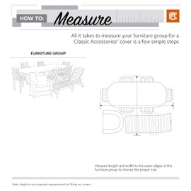 Classic Accessories Storigami Water-Resistant 100 Inch Easy Fold Patio Furniture Cover, Monument Grey