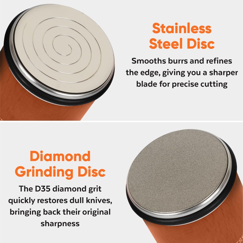 EdgeForge™ Rolling Knife Sharpener Kit - Dual-Grit Diamond & Ceramic