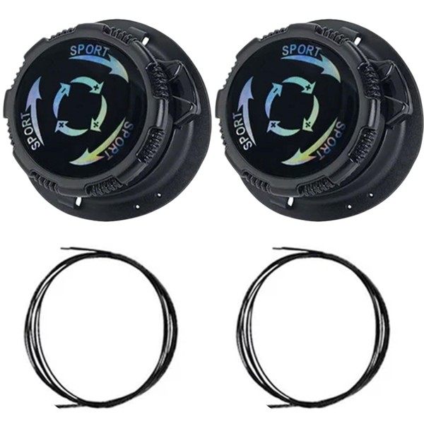 Vroxdrez 2 x Black Automatic Shoelaces with Twist Lock Flexible