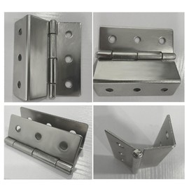 Half-Surface Hinges Chest Hinges，6 Pack Offset Door Hinge with 36 Screws， 3" Chest Hinges 1.8 mm Thickness Max Load 66 lb for Expandable Door, Cabinet, Furniture Vintage Jewelry Chest（Silver）