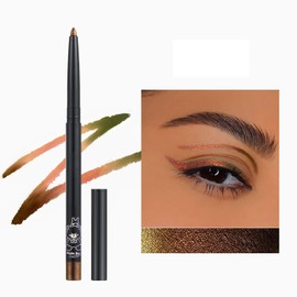 Erinde Khaki Eyeliner Pen Chameleon, Metallic Glitter Colourful Eyeliner Stick, Waterproof Eyeliner Stick, Multichrome Eyeshadow Pencil, Sparkling Durable Eye Makeup Stick