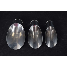 3 Pcs Set Japanese Stainless Bonsai Soil Scoop - Gardening Potting & Mixing Tool (U-2)