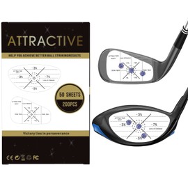 ATTRACTIVE 200Pcs Golf Impact Tape Set, Club Impact Stickers for Woods and Irons 100 Each, Useful Training Aid Improve Ball Striking & Ball Hitting Recorder