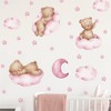 Cute Pink Sleeping Baby Beer Wall Stickers, sacinora Moon and