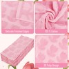 AnyDesign 2Pcs Tulip Hand Towels Jacquard Cotton Bath Towel Spring