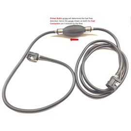 Boat Motor Fuel Line Hose with Connector 6Y2-24306-55-00 6Y2-24306-56-00 & Primer Pump Assy fit Yamaha Outboard Motors 5/16" 8mm Pipe