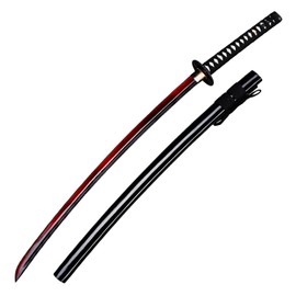 Munetoshi 40.5” Corrupt Red Katana Samurai Sword 1045 Steel Functional Full Tang