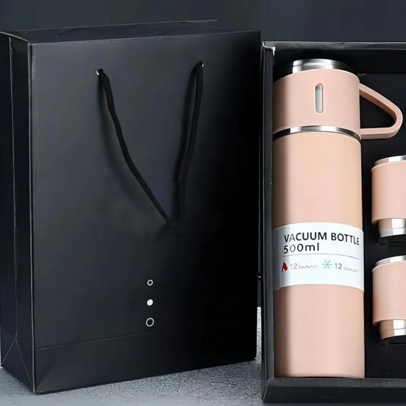 Vacuum Flasks Set Stainless Steel with Handle Portable Insulated Cup