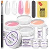 Saviland Clear Gel Kit 4 Colors Nail Length with 100PCS
