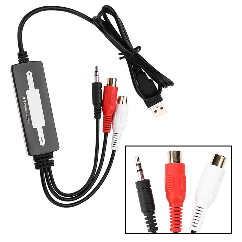 USB Audio Capture Recorder Card Converts Turntables Cassettes to MP3/WAV