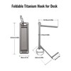 sayram ST5 Titanium Purse Hook for Table – Foldable Bag