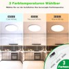 MGEELED MGEELED LED Deckenleuchte ?30CM 20W 2400LM Deckenlampe 3Farben 3000K/4000K/6500K