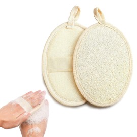 2 Stück Luffa Schwamm,Peeling Schwamm,Loofah,Schwamm Dusche,Aus Umweltfreundlichem Und Biologisch Abbaubarem Dusch-Luffaschwamm,Duschschwamm Wiederverwendbar, Camping, Spa, Küche, Bad