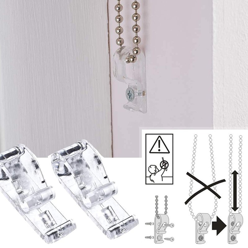 8 Sets Child Safety P-Clips, Blind Safety Clips for Cord,