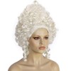 TIKJOYS Platinum Baroque Wig Renaissance Wig Curly Colonial Wigs