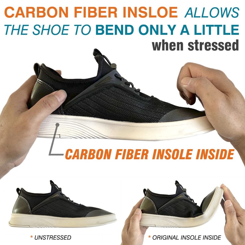 Carbon Fiber Insole, Rigid Insert for Foot Arthritis,Mortons Toe,Turf Toe,Hallux