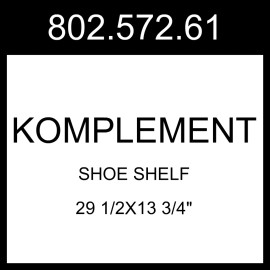 IKEA KOMPLEMENT Shoe Shelf White  29 1/2x13 3/4" 802.572.61