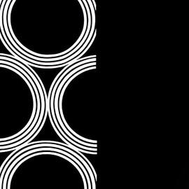 Somenoanobo Tenugui "Half-wheel Black" Hand-dyed Cotton 100% Tokuoka, Made in Japan, 13.8 x 39.4 inches (35 x 100 cm)