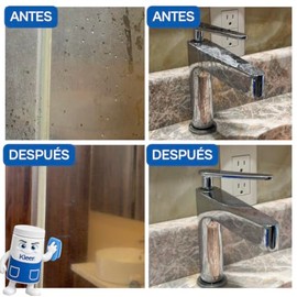 Kleer Crema Quita Gotas y Sarro 300ml — Elimina Manchas de Agua en Cristales, Vidrios, Azulejos y Acero Inoxidable, No Raya, Sin Vapores, Biodegradabl