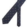 DQT Men's Embroidered Dog Print Novelty Classic Tie - Navy