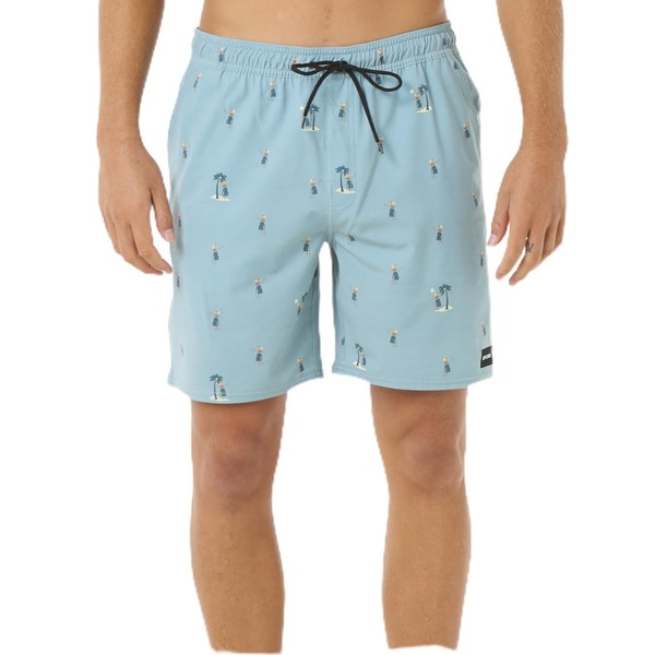 Rip Curl Men's Hula Breach 18" Volley Short, Blue Lagoon