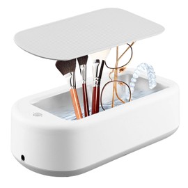 QWORK® 600 ml Ultrasonic Cleaning Device High Frequency 45000Hz 15W for Jewellery, Glasses, Watch Straps, Dentures - Timer Options 5 Min/10 Minutes
