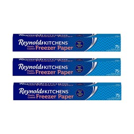 Reynolds Kitchens Plastic Coated Freezer Paper - 75 Square Feet (Pack of 3)