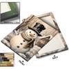Christmas Canvas Wall Art Decor - Charming Snowman with Black