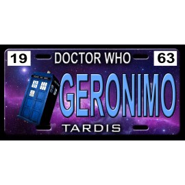 L@@K! Doctor Who Geronimo Tardis Car Vanity Tag  - License Plate