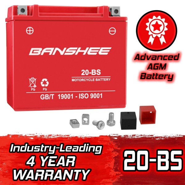 Banshee YTX20-BS Battery for Suzuki C109RT Boulevard 2008–2009 AGM 310