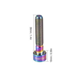Bike Stem Bolt, 40 Sizes Universal M6 Thread Bicycle Headset Bolt Bike Stem Bolt 30/35/40/50 Long Screw Bicycle Accessory(M6x35-Colorful)