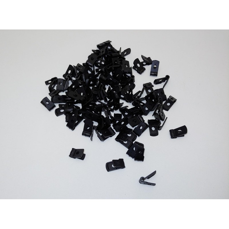 Secure 100-Pack 1/8" Black UV-Resistant Nylon Cable Clamps