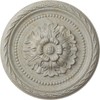 11 1/2"OD x 1"P Palmetto Ceiling Medallion, Hand-Painted Pot of