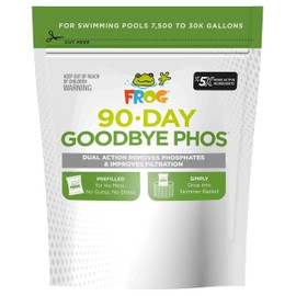 FROG 90-Day Goodbye Phos - Dry Formula Phosphate Remover for Pools up to 30,000 Gallons - Pool Maintenance & Treatment - 3 Pods