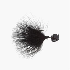 Freedom Tackle Marabou Jig Live-Action Fishing Lure Hair Jig with Swing Hook Technology, Black, 1/8 Ounce