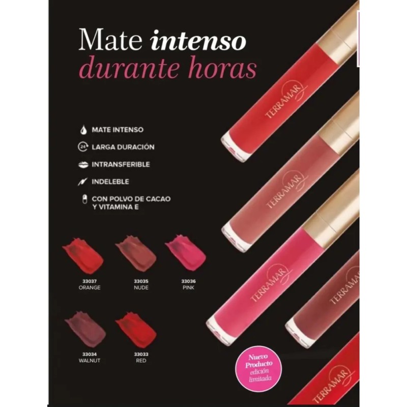 Labial Líquido De Larga Duración Mate Terramar Walnut