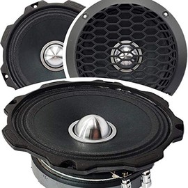 Gravity Warzone Series - WZ6G - 6.5” inch Pro Mid-Range Coaxial Loud Speaker 4-Ohms with 1000W Maximum Power Handling / 92 dB Sensitivity & 60Hz-8kHz Freq. Resp. (2 Speakers)