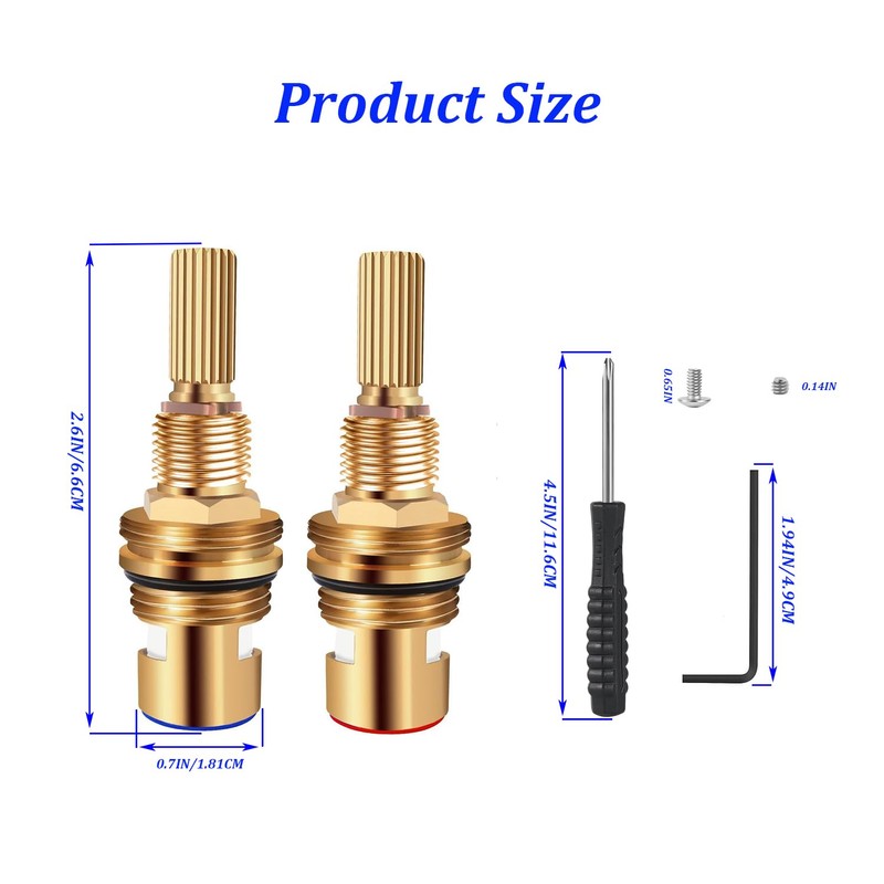 HAUKING Brass 1-001 & 1-002 Ceramic Valve Set, Compatible with