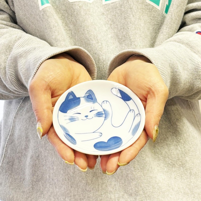 Fukubeya Mino Ware Nekogura Small Plate, 3.9 inches (10 cm)