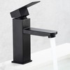 Levenson Matte Black Basin Tap with Single Lever Control Cold