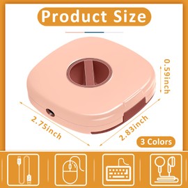 Kabelaufwickler 3 Stück Leerer, Dehnbarer Ladekabel Halter Kompakter Telefonkabel Organizer Einziehbar Kabel Management Tragbare USB Kabel Trommel für USB Datenkabel Kopfhörer, 3 Farben