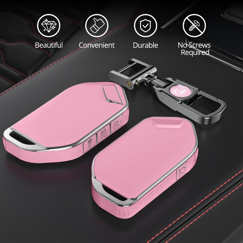 for Kia Key Fob Cover with Keychain.No Screws Required for