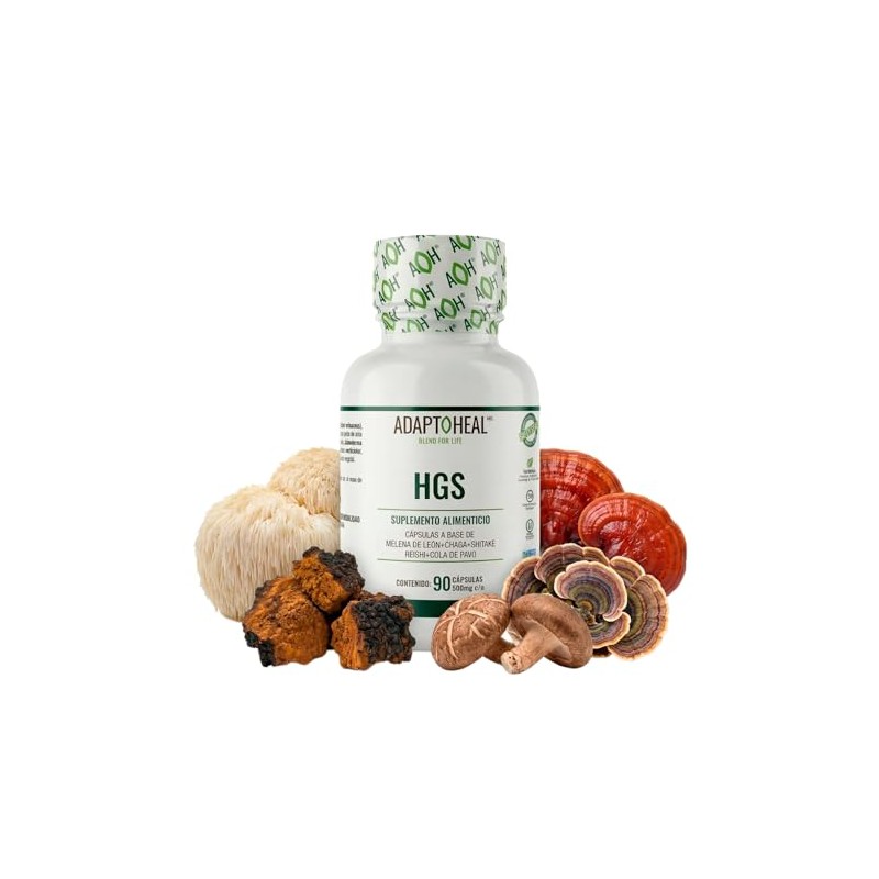 Adaptoheal HGS Melena de León, Reishi, Chaga, Shiitake y Cola