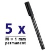 Staedtler Lumocolor 317-9X Permanent Foil Pen Smudge-proof and Waterproof on