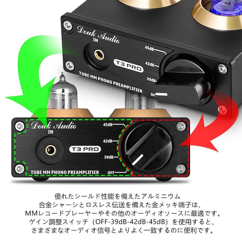 Douk Audio T3 PRO MM Phono Stage Preamp Mini Stereo