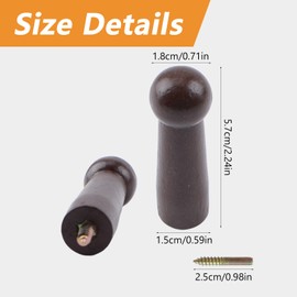 MOROBOR Wooden Shaker Pegs, 10pcs Decorative Coat Peg Natural Wood Hook Screw-On Hat Hook for Doors Stair Edges Wardrobes