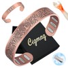 Cigmag Men's Copper Bracelet with 9 Strong 5000 Gauss Magnets,