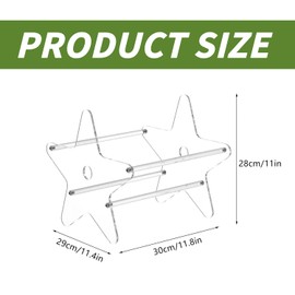 Vinyl Record Stand, Acrylic Transparent Standing, Removable CD Record Stand for Records, Photos, Books, Record Stand for Presentation and Storage (Transparent)