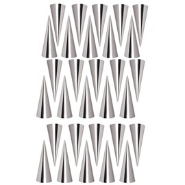 FantasyDay Non-stick Cream Horn Molds Stainless Steel, 5 inch Large Size Cannoli Tubes Kit Pack of 30 Baking Cones Pastry Roll Horn Croissant Mold - Christmas Anniversary Free Standing Cone Shape