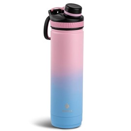 Manna Saratoga Double-wall Insulated Stainless Steel Bottle - 26 Oz - Sky Blue/Pink Ombre
